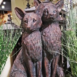 22.5IN TALL FOX COUPLE