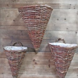 ASST CONE WALL BASKETX3