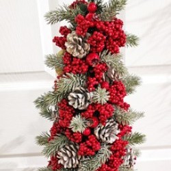 27IN CONE&BERRY TREE