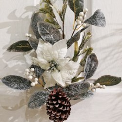 28IN POINSETTIA SPRAY