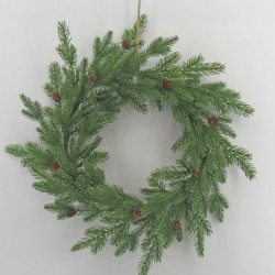 20IN PINE&MINI CONE WREATH