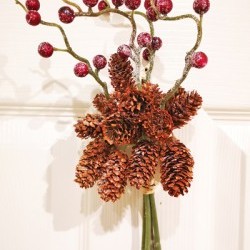 14IN PINECONE&BERRY BUNDLE