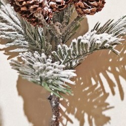 18IN SNOWPINE&PINECONE SPRAY