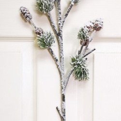 32IN SNOWPINE&CONE SPRAY